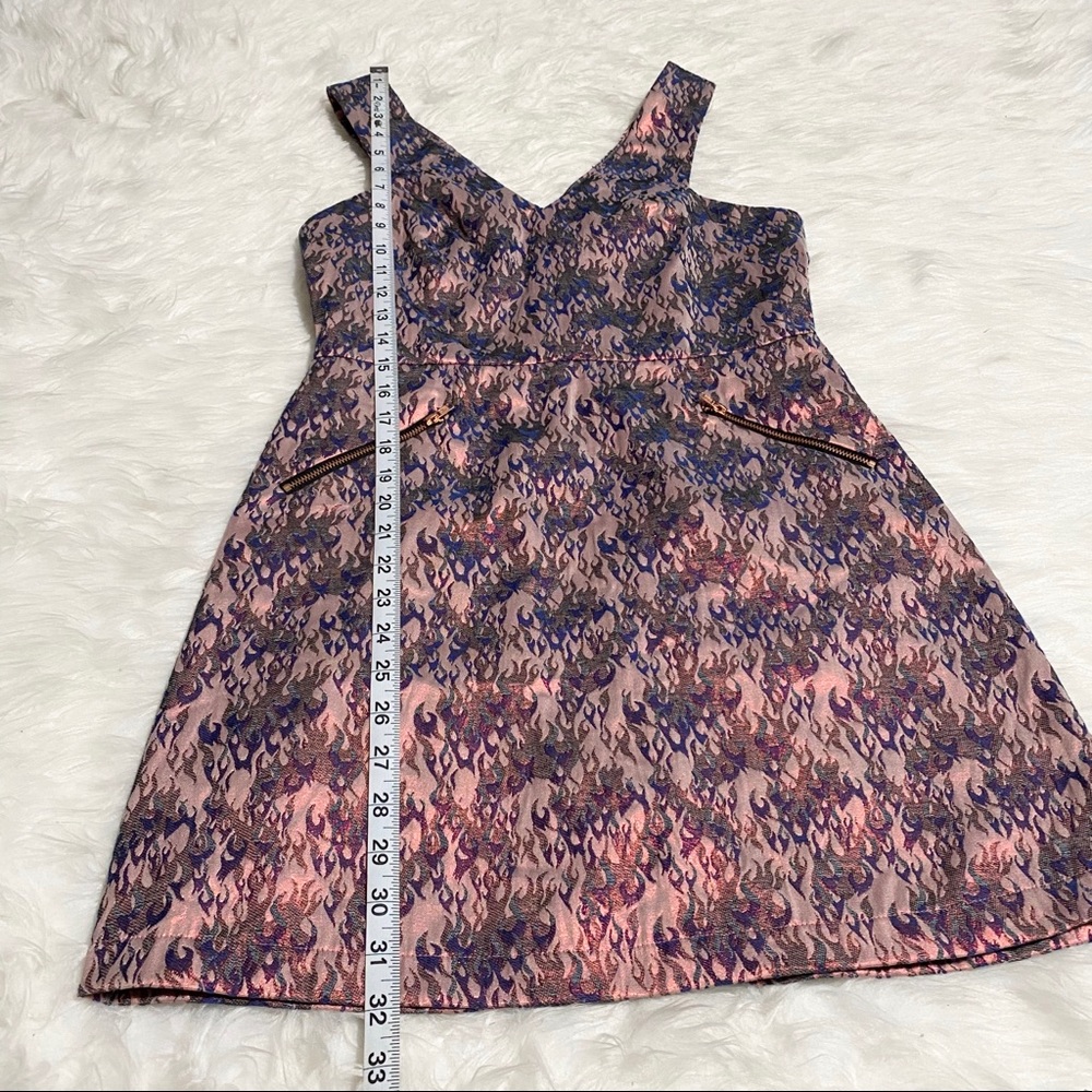 TOPSHOP Fire Flame Print Dress - Picture 9 of 11